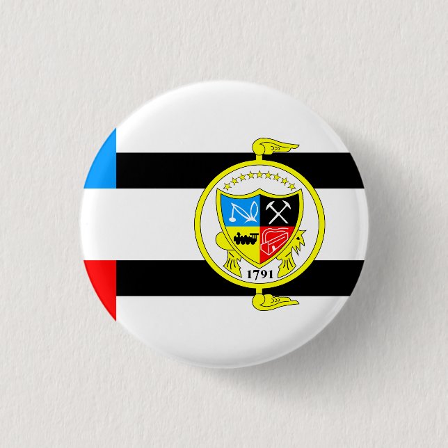 Flag of Knoxville, Tennessee 3 Cm Round Badge (Front)