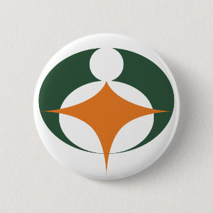 Flag of Koga, Shiga, Japan 6 Cm Round Badge