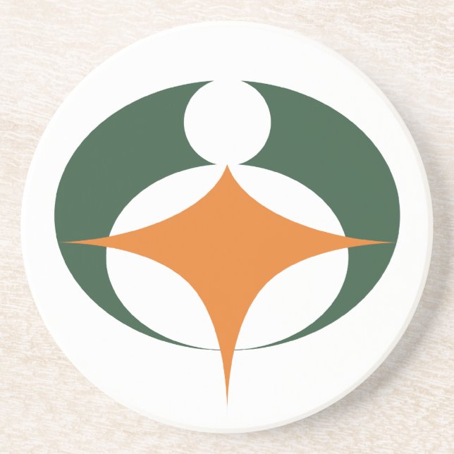 Flag of Koga, Shiga, Japan Coaster (Front)