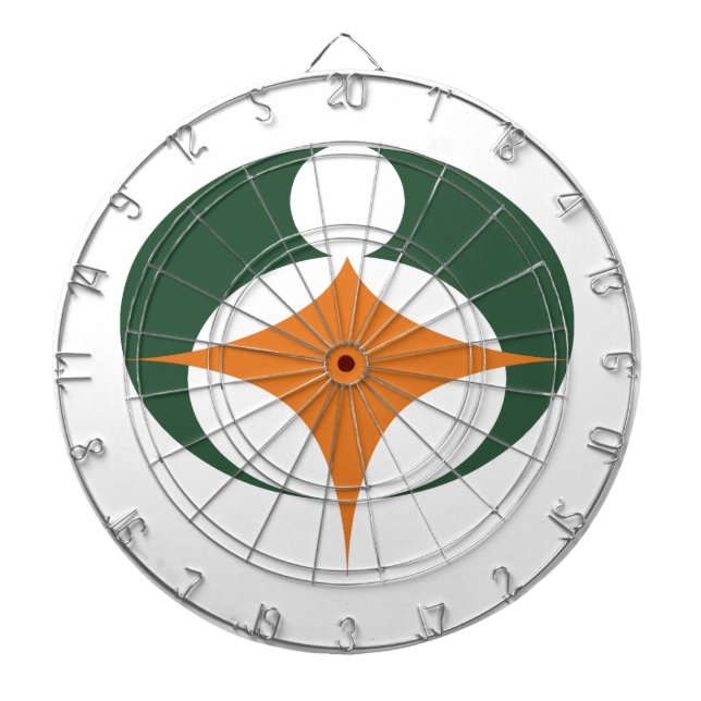 Flag of Koga, Shiga, Japan Dartboard (Front)