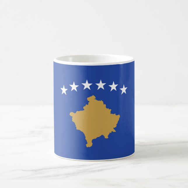 Flag of Kosovo Coffee Mug (Center)