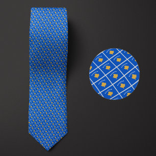 Flag of Kosovo Pattern Tie