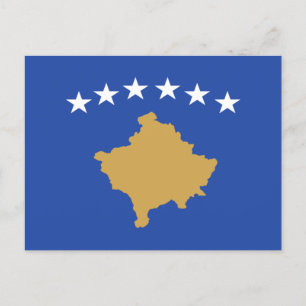 Flag of kosovo postcard