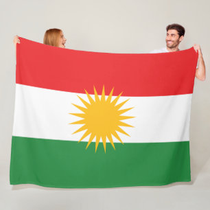 Flag of Kurdistan Fleece Blanket