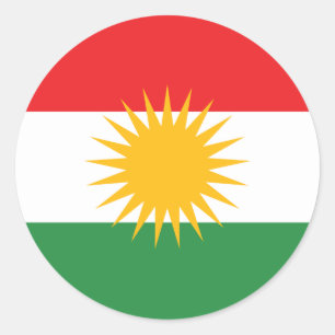 Flag of Kurdistan; Kurd; Kurdish Classic Round Sticker