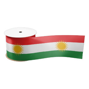 Flag of Kurdistan Satin Ribbon