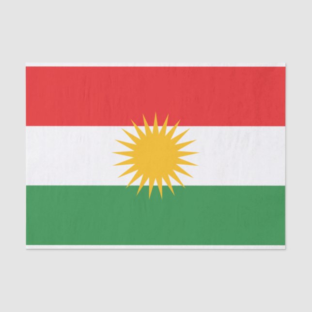 Flag of Kurdistan Tissue Paper (Front)