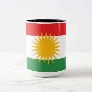 Flag of Kurdistan Two-Tone Coffee Mug