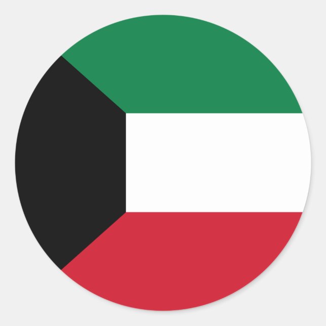 Flag of Kuwait Classic Round Sticker (Front)