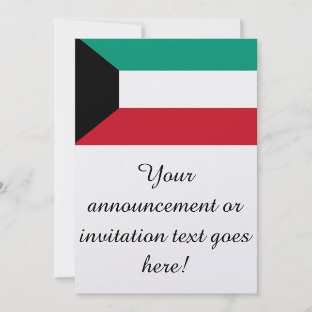 Flag of Kuwait Invitation (Front)