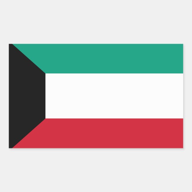 Flag of Kuwait Rectangular Sticker (Front)