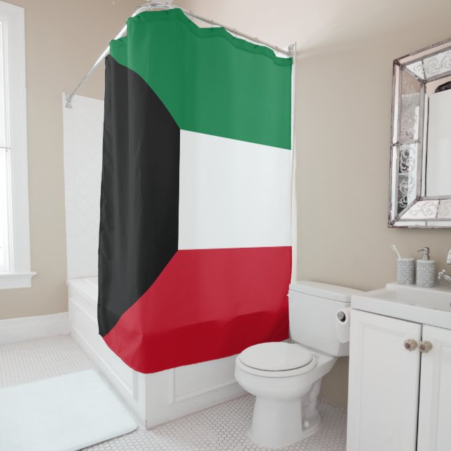 Flag of Kuwait Shower Curtain (In Situ)