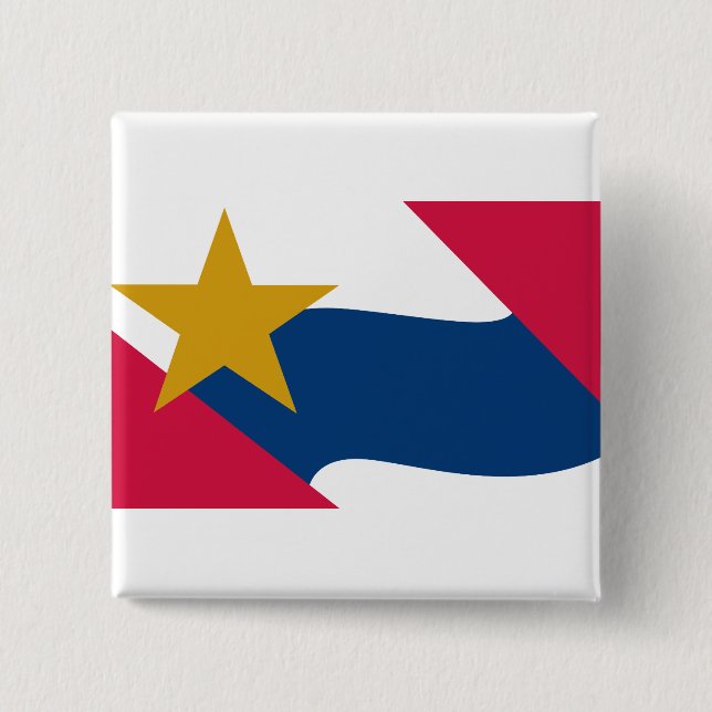 Flag of Lafayette, Indiana 15 Cm Square Badge (Front)