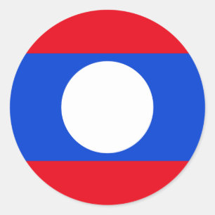 Flag of Laos Classic Round Sticker