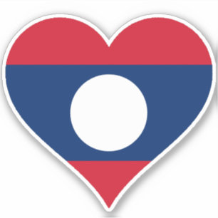 Flag of Laos Heart
