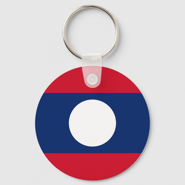 Flag of Laos Key Ring (Front)