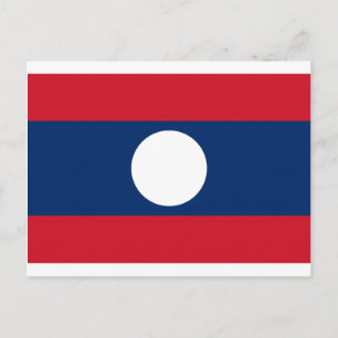 Flag of Laos - Laotian flag - ທຸງຊາດລາວ Postcard