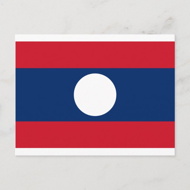 Flag of Laos - Laotian flag - ທຸງຊາດລາວ Postcard (Front)