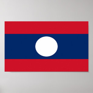 Flag of Laos Poster
