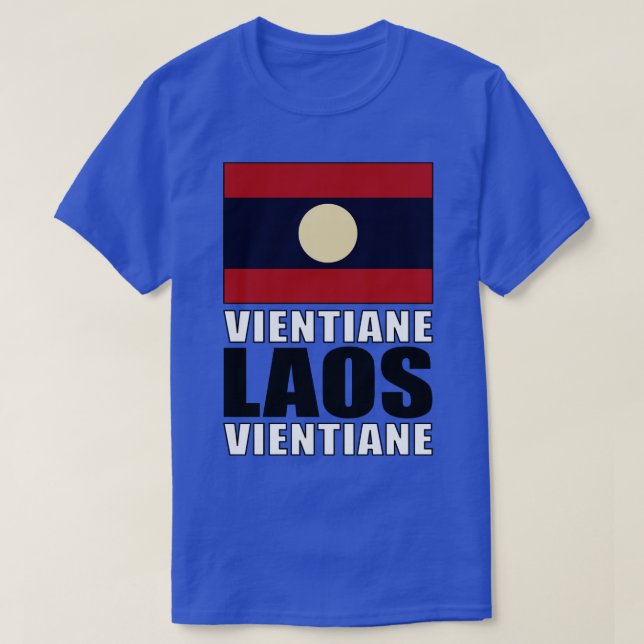 Flag of Laos T-Shirt (Design Front)