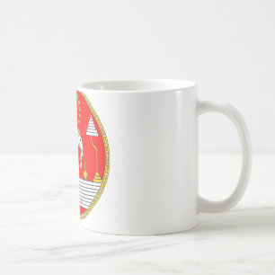 FLAG OF LAOS THREE HEAD ELEPHANT COFFEE MUG