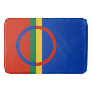 Flag of Lapland (Christmas) (Sami) (Laplander) Bath Mat