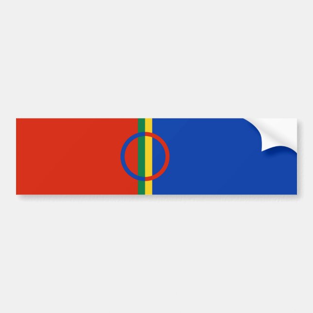 Flag of Lapland (Christmas) (Sami) (Laplander) Bumper Sticker (Front)