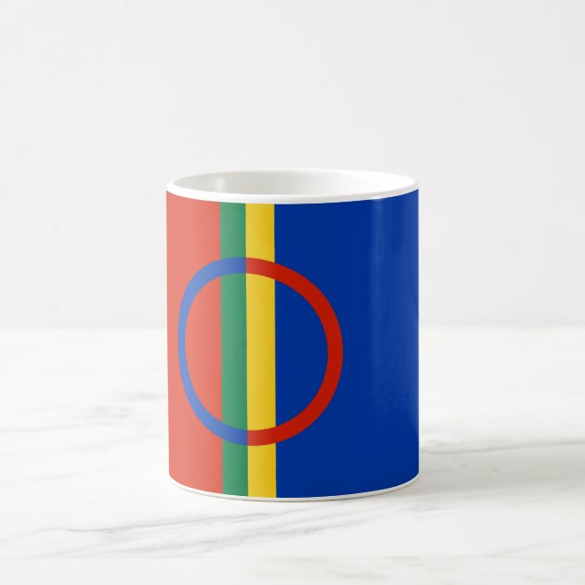 Flag of Lapland (Christmas) (Sami) (Laplander) Coffee Mug (Center)
