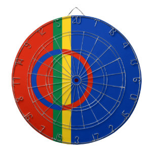 Flag of Lapland (Christmas) (Sami) (Laplander) Dartboard
