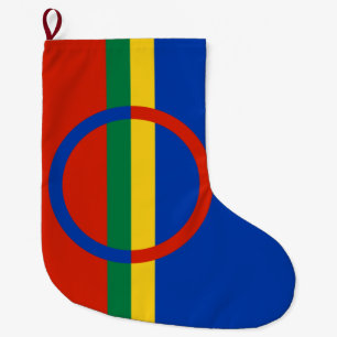 Flag of Lapland (Christmas) (Sami) (Laplander) Large Christmas Stocking