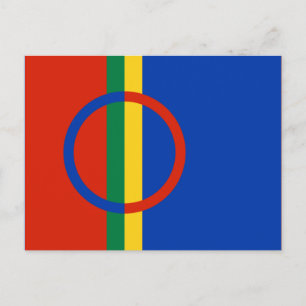 Flag of Lapland (Christmas) (Sami) (Laplander) Postcard