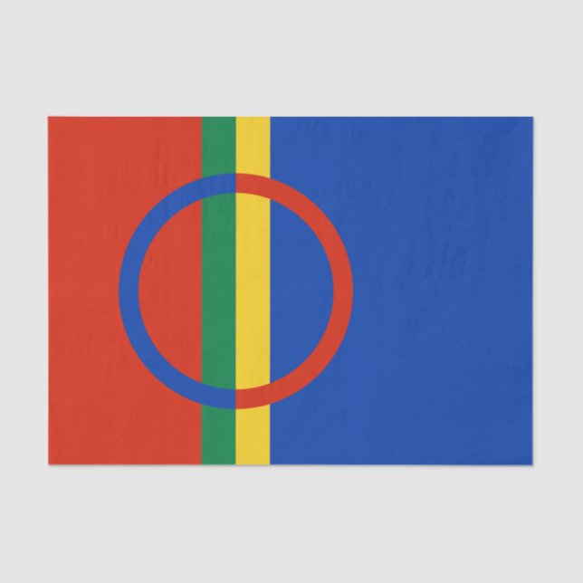 Flag of Lapland (Christmas) (Sami) (Laplander) Tissue Paper (Front)