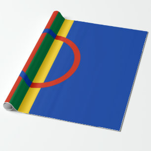 Flag of Lapland (Christmas) (Sami) (Laplander) Wrapping Paper