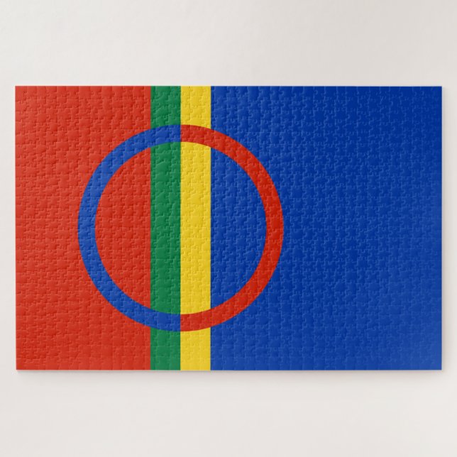 Flag of Lapland (Sápmi) Jigsaw Puzzle (Horizontal)