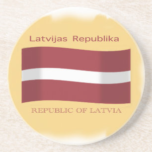 Flag of Latvia Coaster