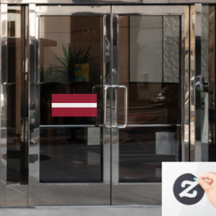 Flag of Latvia custom-cut Window Cling