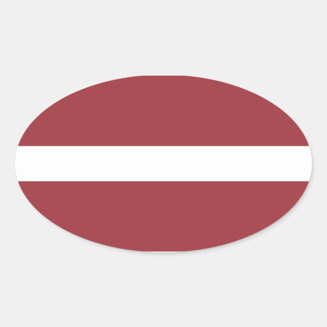 Flag of Latvia Oval Sticker (Front)