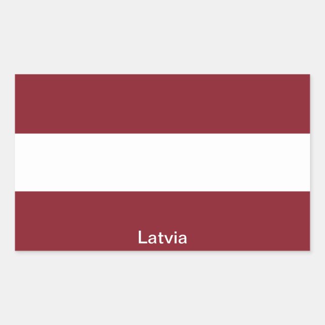 Flag of Latvia Rectangular Sticker (Front)