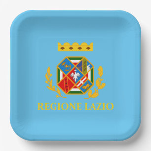 Flag of Lazio (Italy)  Paper Plate