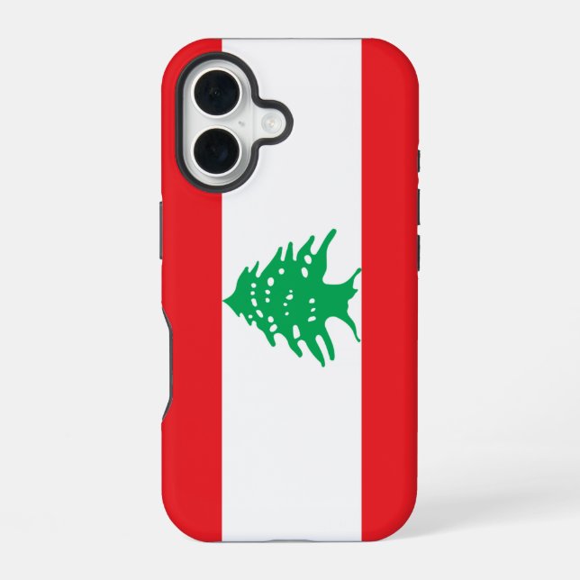 Flag of Lebanon iPhone 16 Case (Back)