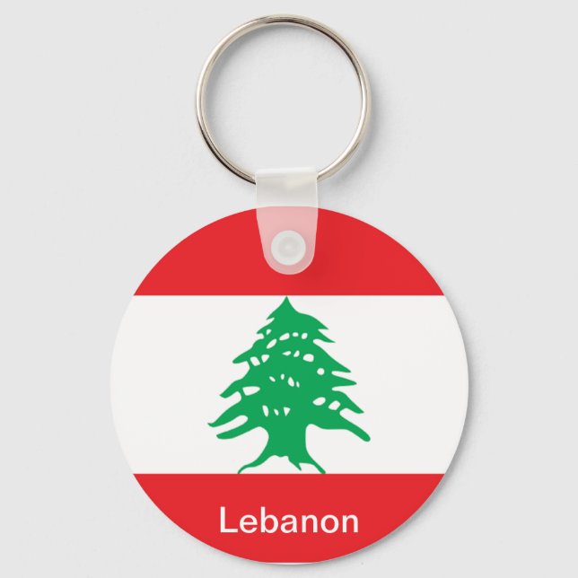 Flag of Lebanon Key Ring (Front)