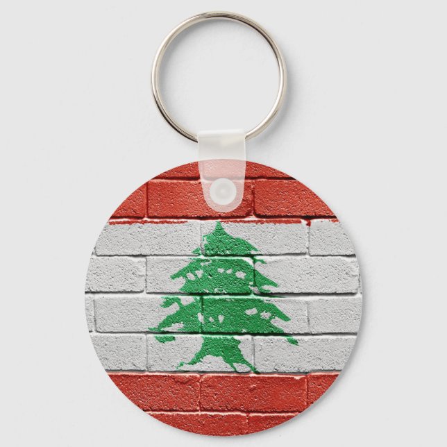 Flag of Lebanon Key Ring (Front)