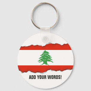 Flag of Lebanon Key Ring