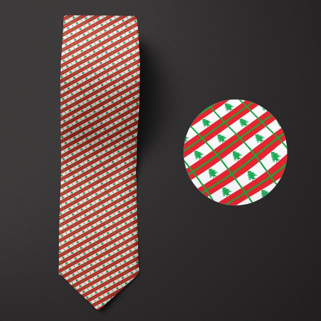 Flag of Lebanon Pattern Tie (Creator Uploaded)