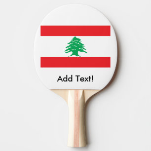 Flag of Lebanon Ping Pong Paddle