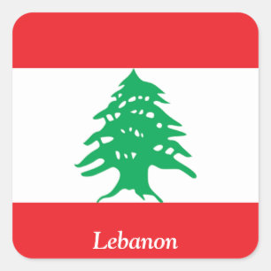 Flag of Lebanon Square Sticker