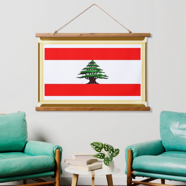 Flag of Lebanon Wall Art Tapestry (Living Room)
