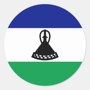 Flag of Lesotho Classic Round Sticker