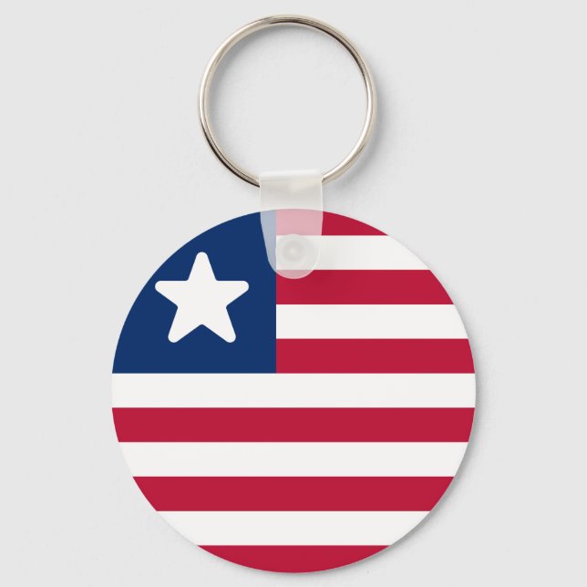 Flag of Liberia Key Ring (Front)