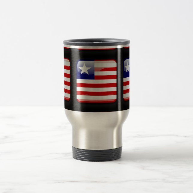 Flag of Liberia Travel Mug (Center)